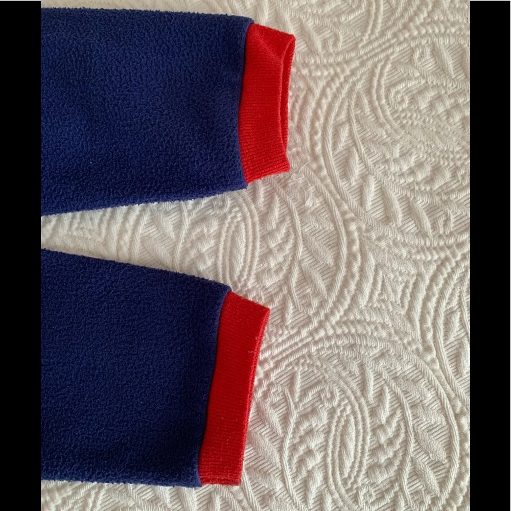 VTG Little Me Truck Pajamas Boys 3 Red Blue Fleece Set Top Pants Long Sleeve